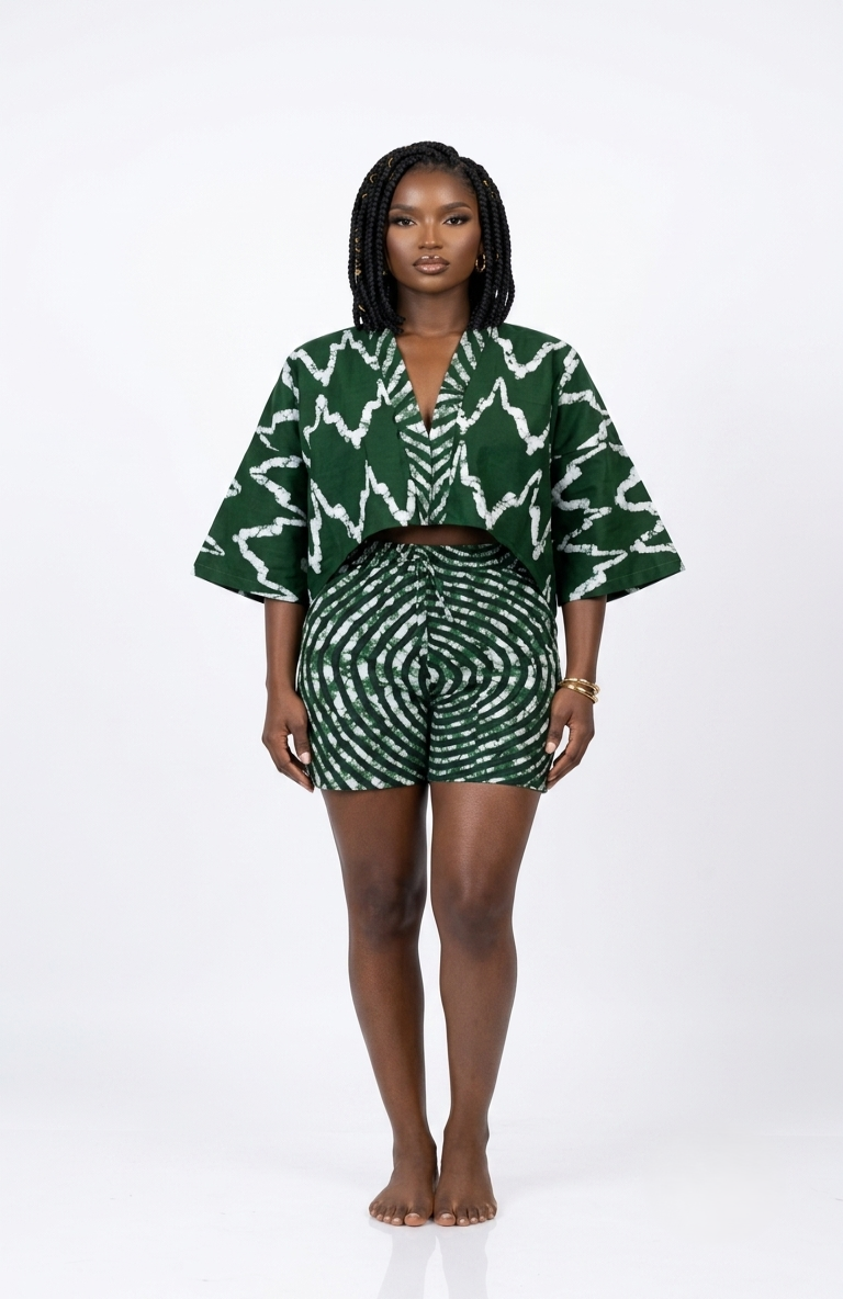 2 Piece Short Set| Crop Style