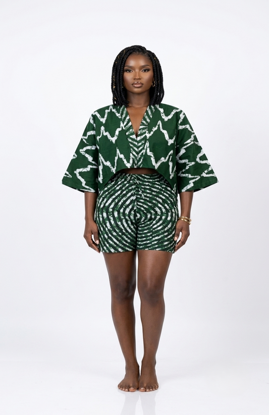 2 Piece Short Set| Crop Style